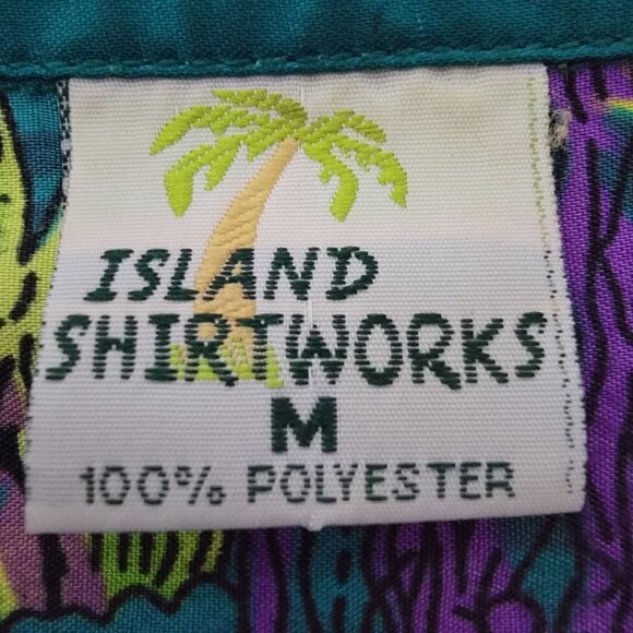 Island Shirtworks Mens Shirt Sz M Button Down Short Sleeve Tropical Vacation - Picture 3 of 11